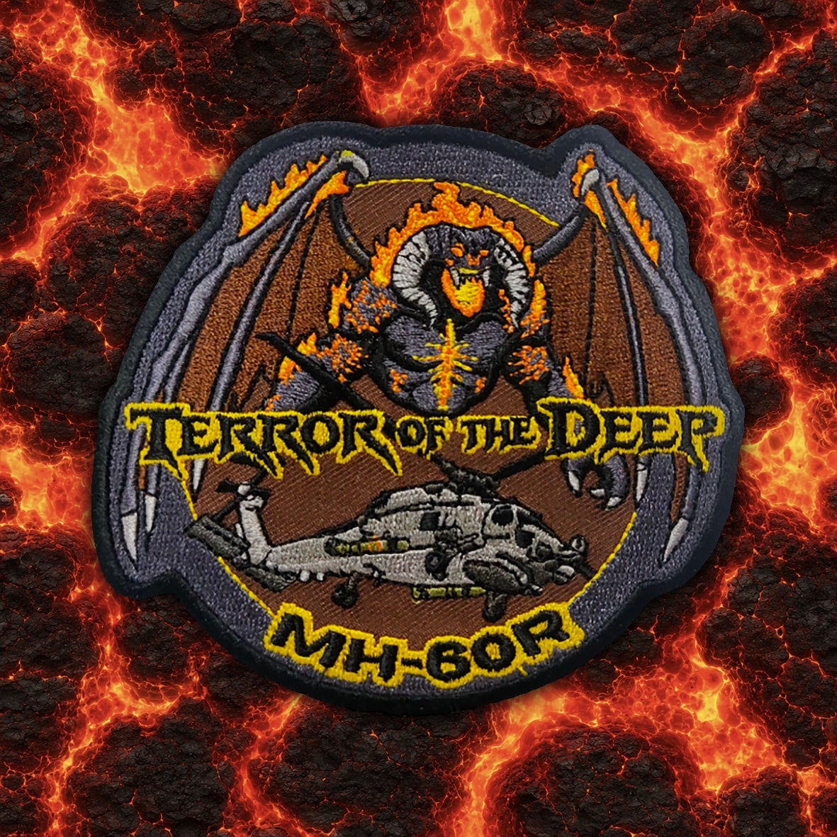 Terror of the Deep Balrog / MH-60R Embroidered Patch