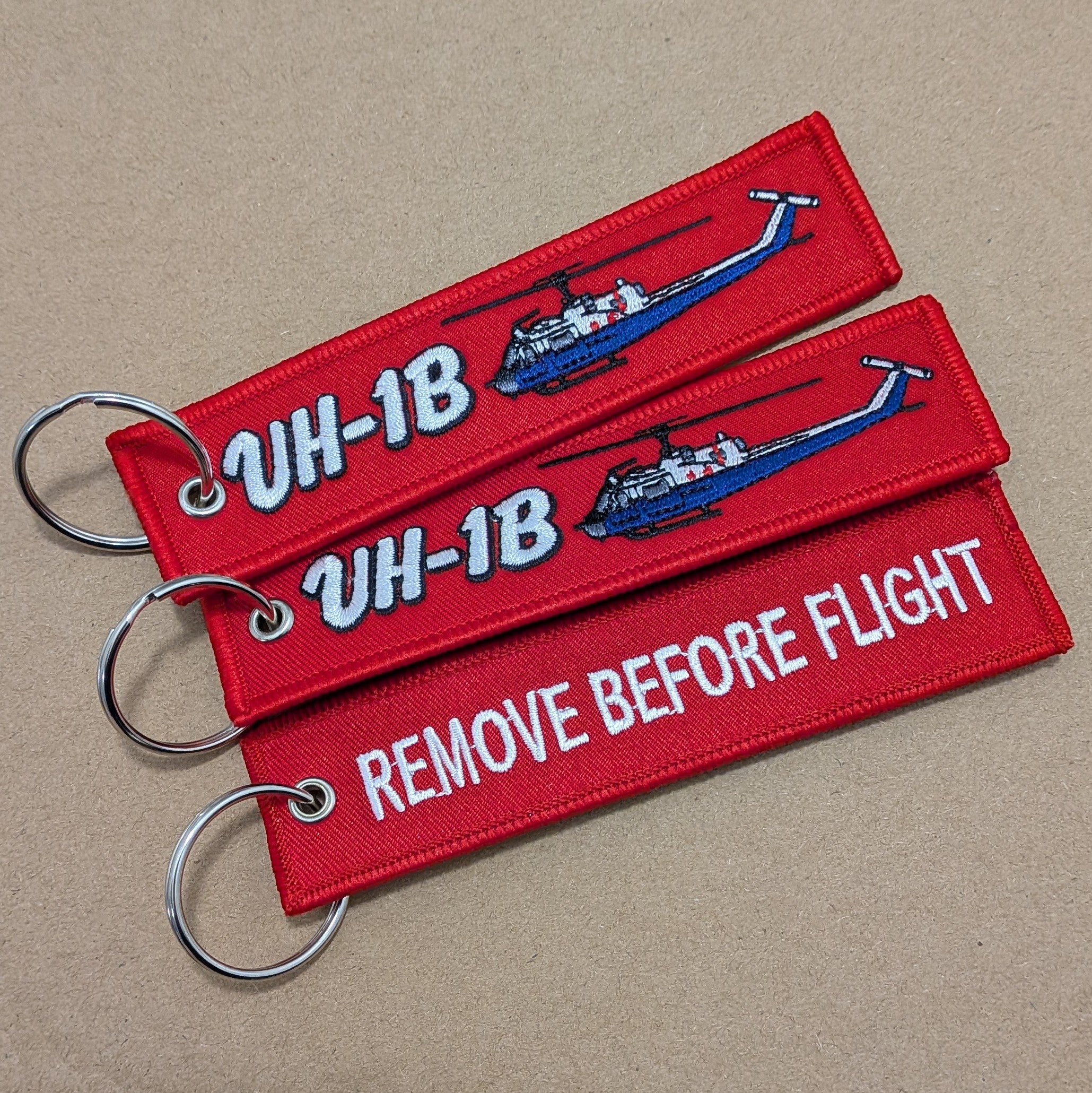 UH-1B Iroquois 898 Embroidered Key Ring