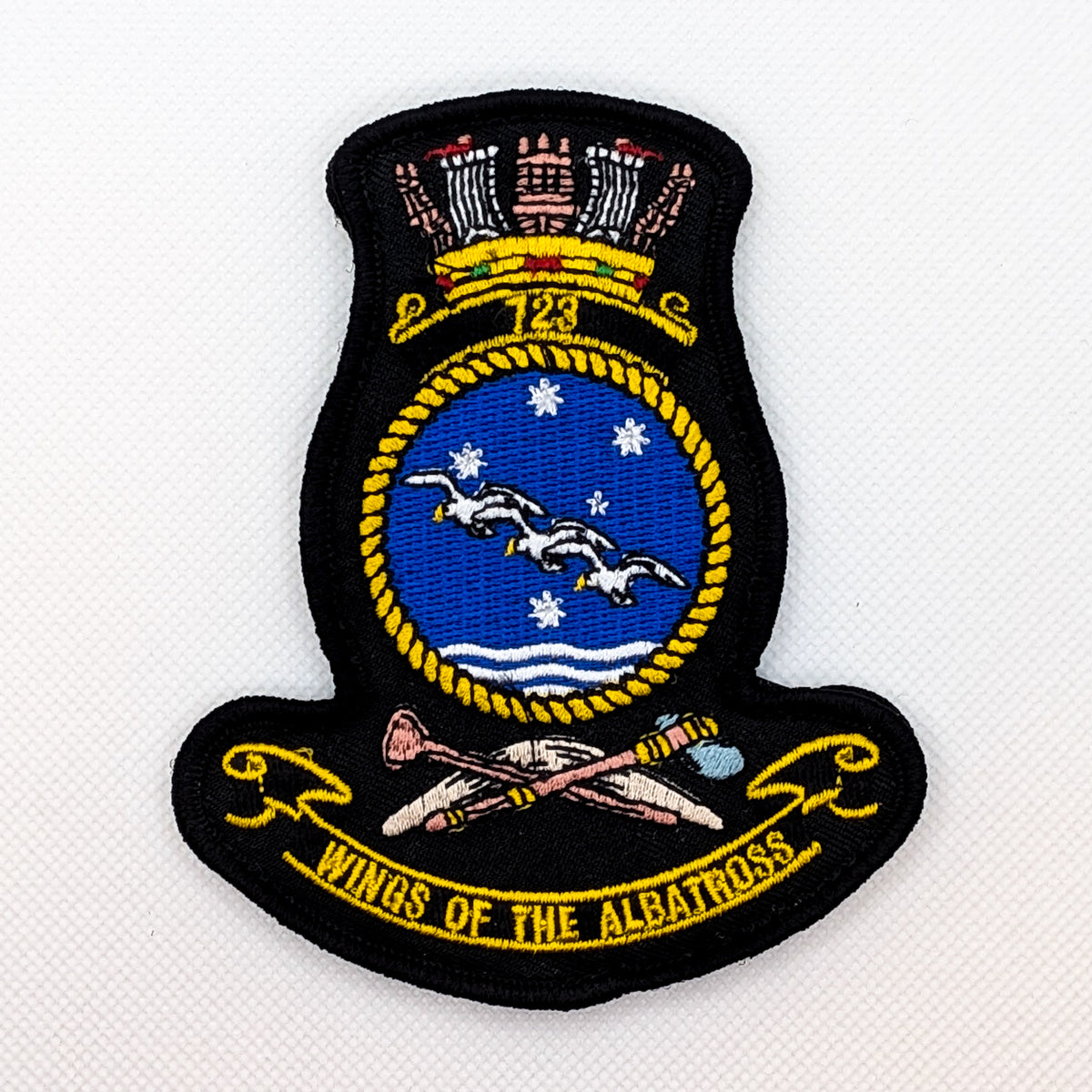 723 Squadron Embroidered Badge - Black